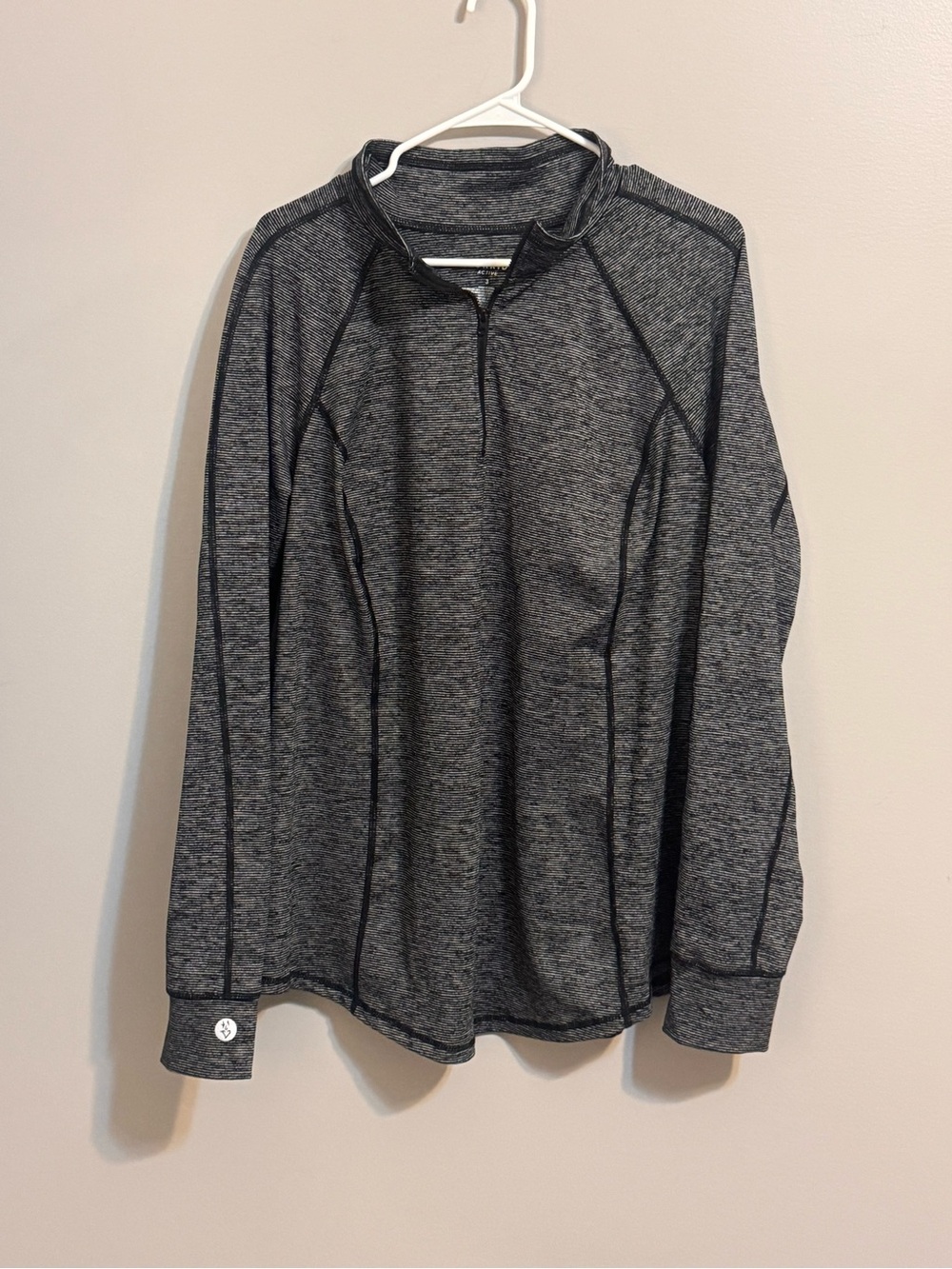 Torrid Active Size 3 3X Gray Quarter Zip Long Sleeve Athletic Pullover